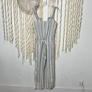LemLem NWOT Cotton Stripe Overalls Jumpsuit Size Small
